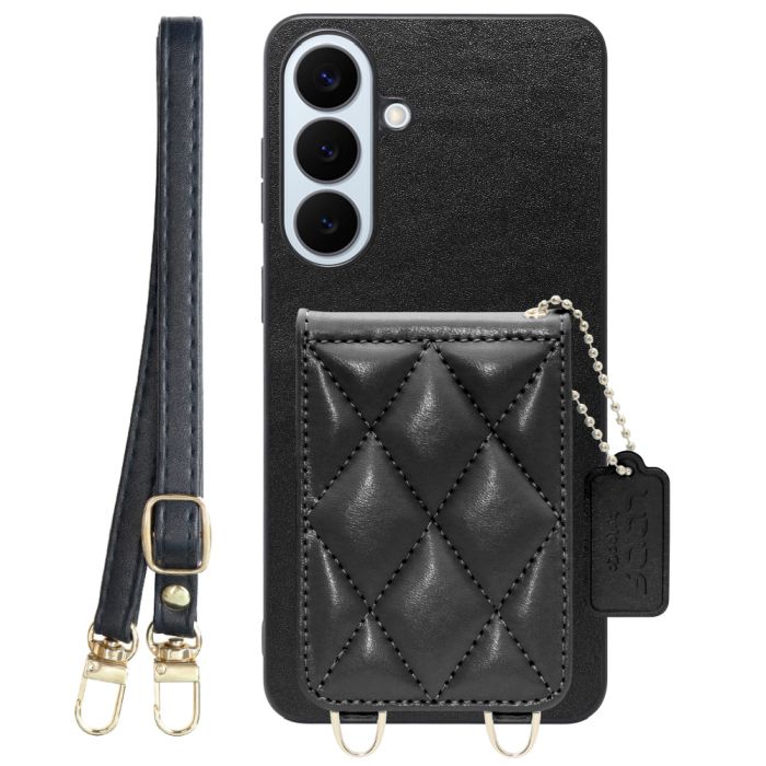 [ LOOF SWEET-SHELL SHOULDER  ] Galaxy S26+ Samsung SC-52G スマホケース キルティング加工のカードケース付き ロングストラップ付き マグネット内蔵 カード収納 本革 [ Galaxy S26+ ]