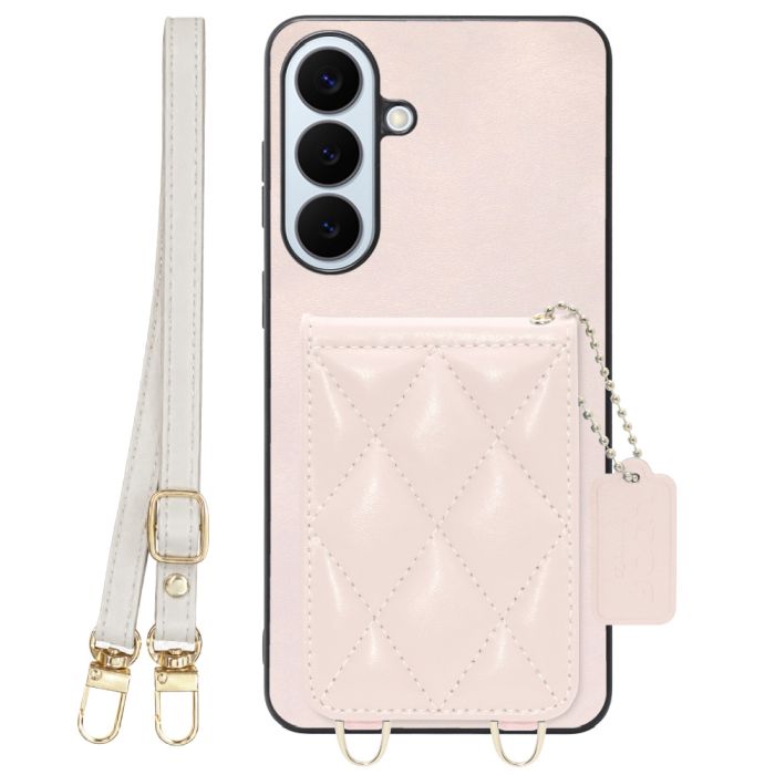 [ LOOF SWEET-SHELL SHOULDER  ] Galaxy S26+ Samsung SC-52G スマホケース キルティング加工のカードケース付き ロングストラップ付き マグネット内蔵 カード収納 本革 [ Galaxy S26+ ]