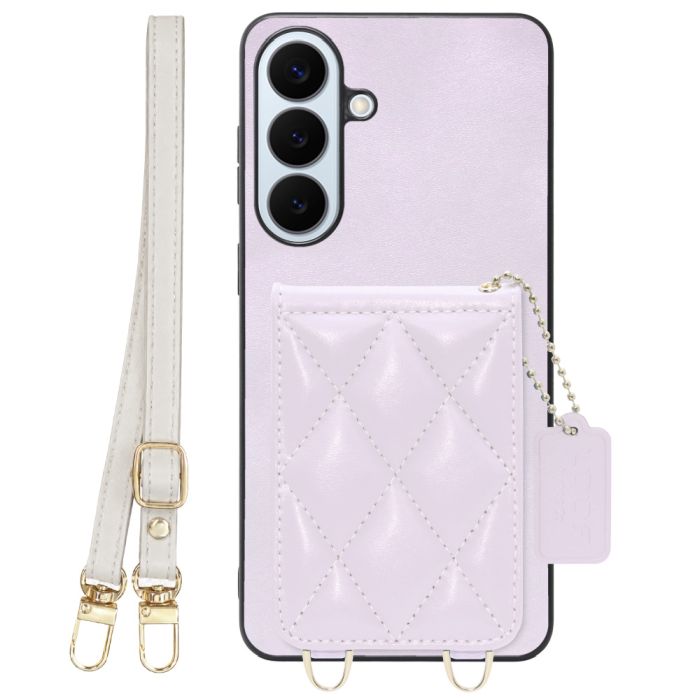 [ LOOF SWEET-SHELL SHOULDER  ] Galaxy S26+ Samsung SC-52G スマホケース キルティング加工のカードケース付き ロングストラップ付き マグネット内蔵 カード収納 本革 [ Galaxy S26+ ]