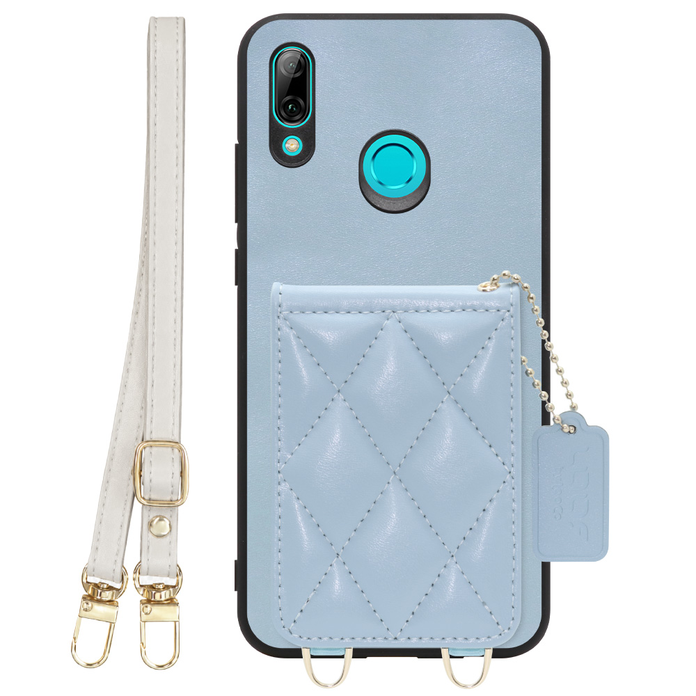 [ LOOF SWEET-SHELL SHOULDER  ] HUAWEI nova lite 3 POT-LX2J novalite3 novalite 3 スマホケース キルティング加工のカードケース付き ロングストラップ付き マグネット内蔵 カード収納 本革 [ HUAWEI nova lite 3 ]