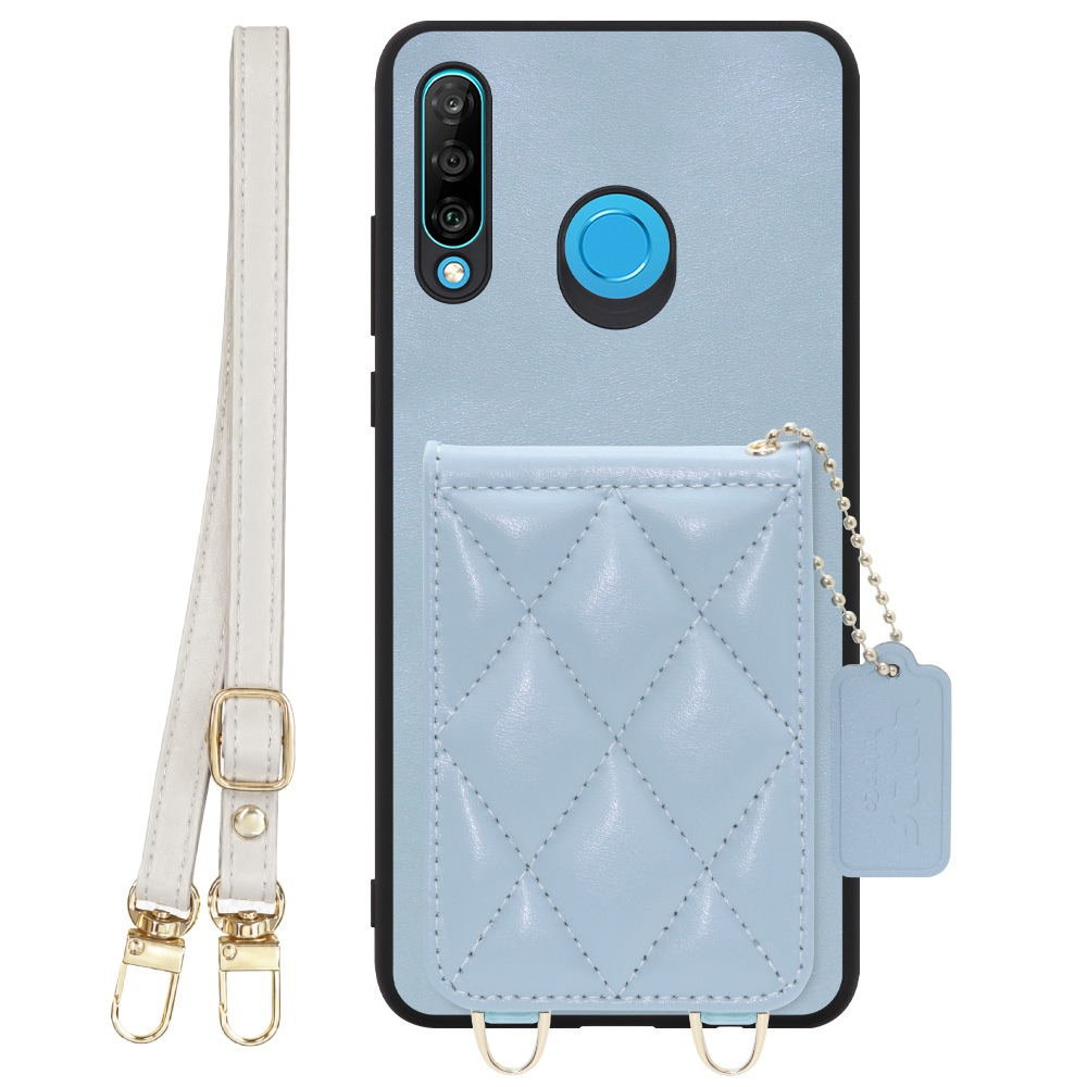[ LOOF SWEET-SHELL SHOULDER  ] HUAWEI P30 lite / P30 lite Premium p30lite p30litepremium スマホケース キルティング加工のカードケース付き ロングストラップ付き マグネット内蔵 カード収納 本革 [ HUAWEI P30 lite / lite Premium ]