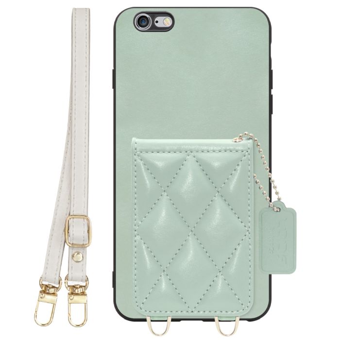 [ LOOF SWEET-SHELL SHOULDER  ] iPhone 6 Plus / 6s Plus iphone6plus iphone6splus 6plus 6splus スマホケース キルティング加工のカードケース付き ロングストラップ付き マグネット内蔵 カード収納 本革 [ iPhone 6 Plus / 6s Plus ]