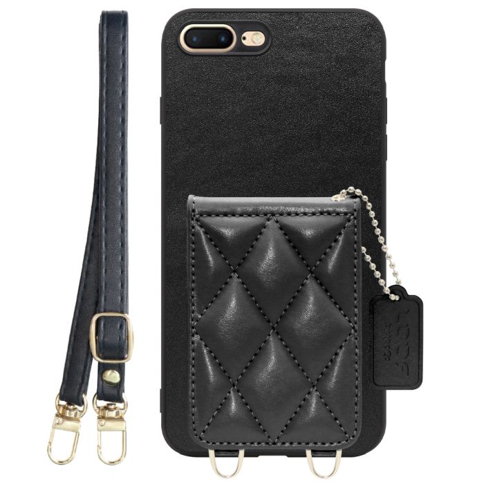 [ LOOF SWEET-SHELL SHOULDER  ] iPhone 7 Plus / 8 Plus iphone7plus iphone8plus 7plus 8plus スマホケース キルティング加工のカードケース付き ロングストラップ付き マグネット内蔵 カード収納 本革 [ iPhone 7 Plus / 8 Plus ]
