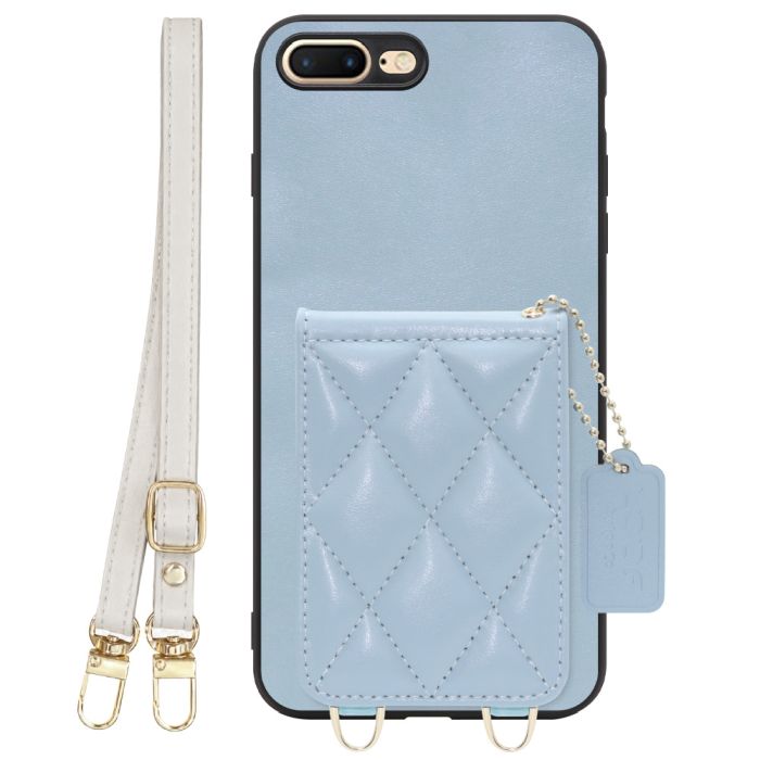 [ LOOF SWEET-SHELL SHOULDER  ] iPhone 7 Plus / 8 Plus iphone7plus iphone8plus 7plus 8plus スマホケース キルティング加工のカードケース付き ロングストラップ付き マグネット内蔵 カード収納 本革 [ iPhone 7 Plus / 8 Plus ]