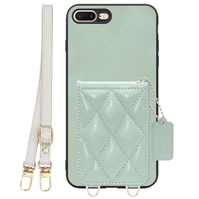 [ LOOF SWEET-SHELL SHOULDER  ] iPhone 7 Plus / 8 Plus iphone7plus iphone8plus 7plus 8plus スマホケース キルティング加工のカードケース付き ロングストラップ付き マグネット内蔵 カード収納 本革 [ iPhone 7 Plus / 8 Plus ]