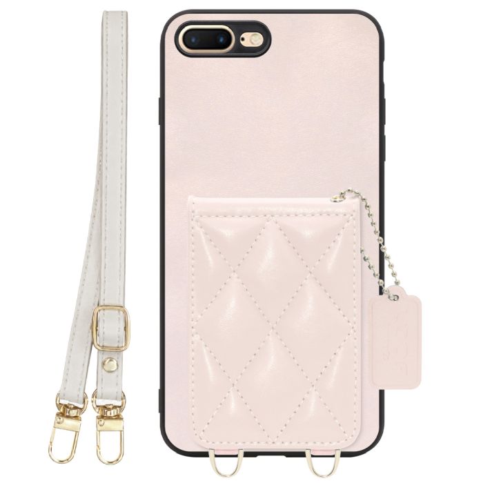 [ LOOF SWEET-SHELL SHOULDER  ] iPhone 7 Plus / 8 Plus iphone7plus iphone8plus 7plus 8plus スマホケース キルティング加工のカードケース付き ロングストラップ付き マグネット内蔵 カード収納 本革 [ iPhone 7 Plus / 8 Plus ]