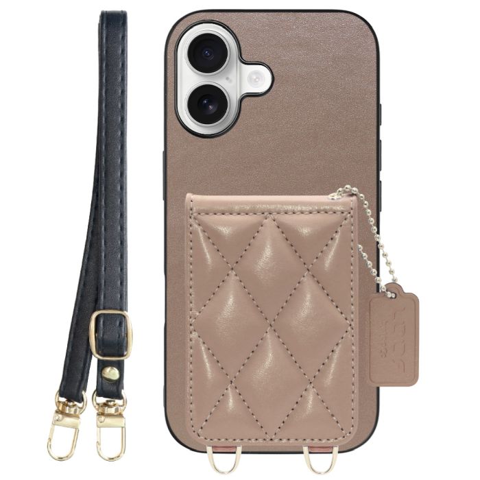 [ LOOF SWEET-SHELL SHOULDER  ] iPhone 17 iPhone17 アイフォン17 iPhone 17 アイフォン 17 スマホケース キルティング加工のカードケース付き ロングストラップ付き マグネット内蔵 カード収納 本革 [ iPhone 17 ]