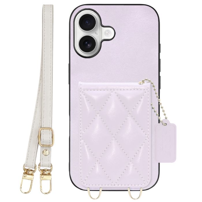 [ LOOF SWEET-SHELL SHOULDER  ] iPhone 17 iPhone17 アイフォン17 iPhone 17 アイフォン 17 スマホケース キルティング加工のカードケース付き ロングストラップ付き マグネット内蔵 カード収納 本革 [ iPhone 17 ]