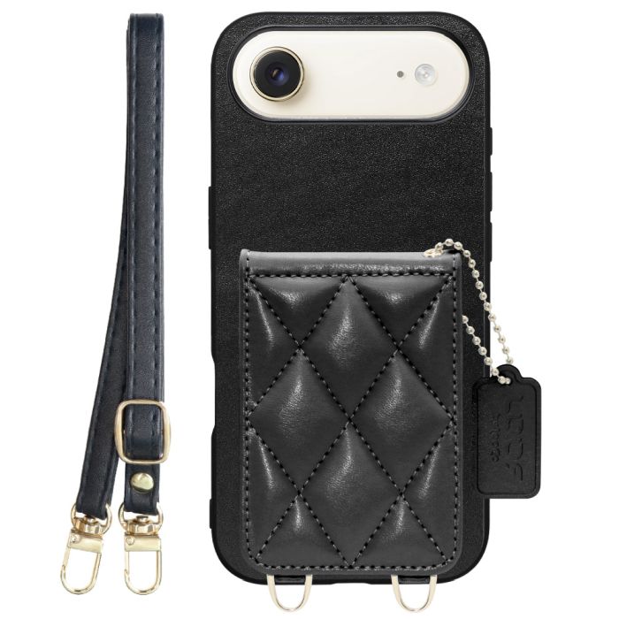 [ LOOF SWEET-SHELL SHOULDER  ] iPhone Air iPhone Air アイフォン エア iPhoneAir スマホケース キルティング加工のカードケース付き ロングストラップ付き マグネット内蔵 カード収納 本革 [ iPhone Air ]