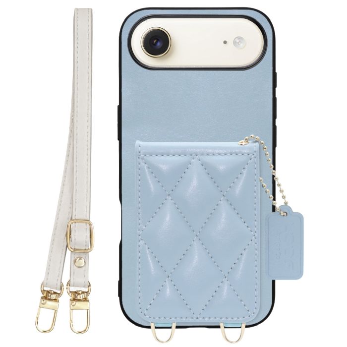 [ LOOF SWEET-SHELL SHOULDER  ] iPhone Air iPhone Air アイフォン エア iPhoneAir スマホケース キルティング加工のカードケース付き ロングストラップ付き マグネット内蔵 カード収納 本革 [ iPhone Air ]