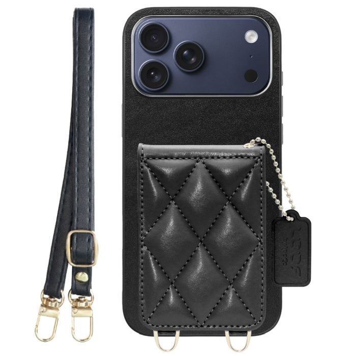 [ LOOF SWEET-SHELL SHOULDER  ] iPhone 17 Pro Max iPhone17 Pro Max アイフォン17 プロ マックス スマホケース キルティング加工のカードケース付き ロングストラップ付き マグネット内蔵 カード収納 本革 [ iPhone 17 Pro Max ]