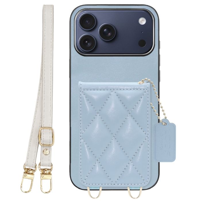 [ LOOF SWEET-SHELL SHOULDER  ] iPhone 17 Pro Max iPhone17 Pro Max アイフォン17 プロ マックス スマホケース キルティング加工のカードケース付き ロングストラップ付き マグネット内蔵 カード収納 本革 [ iPhone 17 Pro Max ]