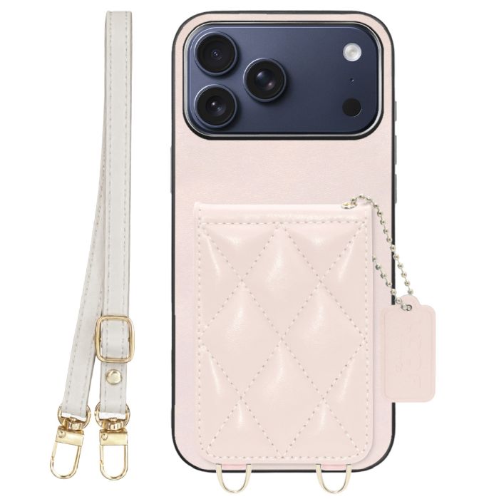 [ LOOF SWEET-SHELL SHOULDER  ] iPhone 17 Pro Max iPhone17 Pro Max アイフォン17 プロ マックス スマホケース キルティング加工のカードケース付き ロングストラップ付き マグネット内蔵 カード収納 本革 [ iPhone 17 Pro Max ]