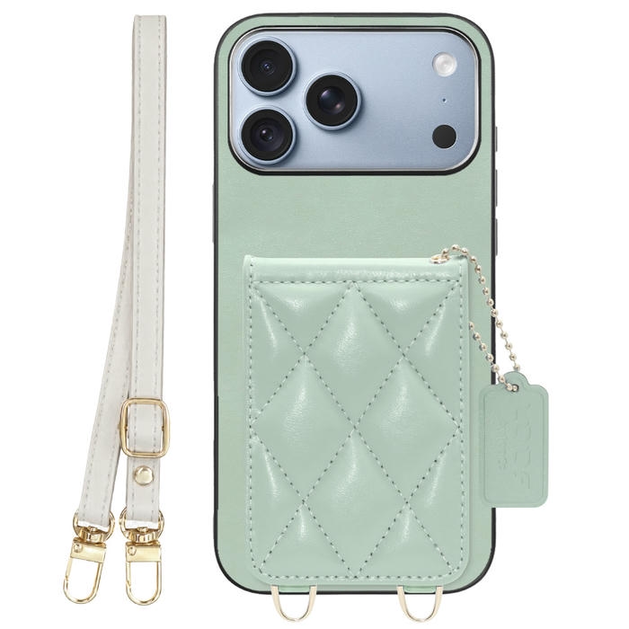 [ LOOF SWEET-SHELL SHOULDER  ] iPhone 18 Pro Max iPhone18 Pro Max アイフォン18 プロ マックス スマホケース キルティング加工のカードケース付き ロングストラップ付き マグネット内蔵 カード収納 本革 [ iPhone 18 Pro Max ]