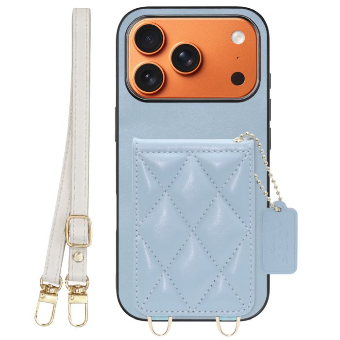 [ LOOF SWEET-SHELL SHOULDER  ] iPhone 17 Pro iPhone17 Pro アイフォン17 プロ スマホケース キルティング加工のカードケース付き ロングストラップ付き マグネット内蔵 カード収納 本革 [ iPhone 17 Pro ]