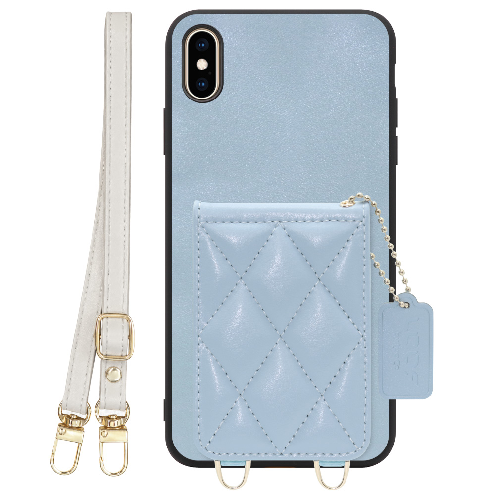 [ LOOF SWEET-SHELL SHOULDER  ] iPhone XS Max iPhonexsmax xsmax スマホケース キルティング加工のカードケース付き ロングストラップ付き マグネット内蔵 カード収納 本革 [ iPhone XS Max ]