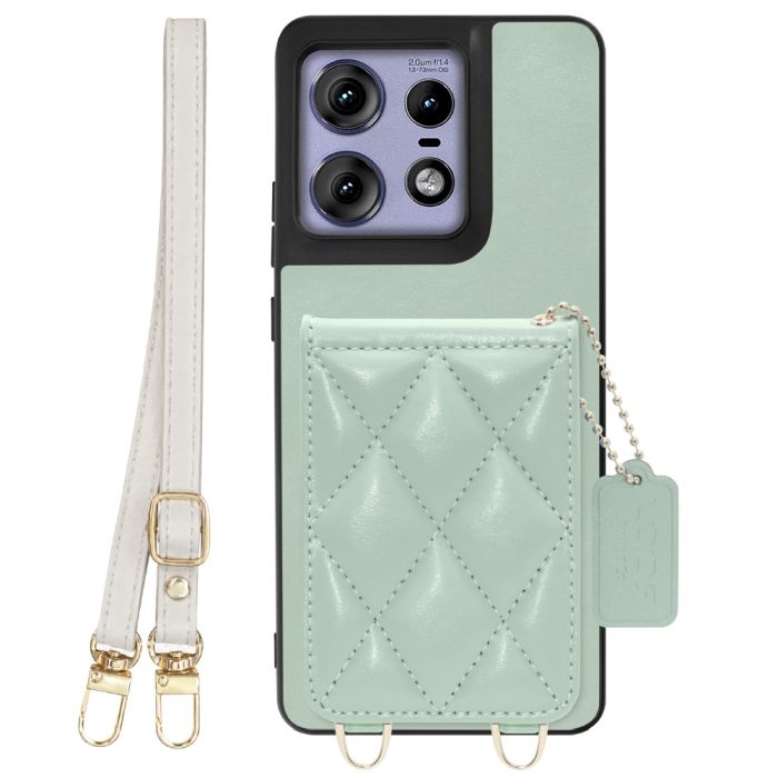 [ LOOF SWEET-SHELL SHOULDER  ] motorola edge 50 pro / 50s pro  スマホケース キルティング加工のカードケース付き ロングストラップ付き マグネット内蔵 カード収納 本革 [ motorola edge 50 pro / 50s pro ]