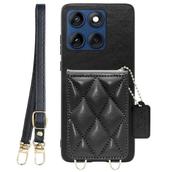 [ LOOF SWEET-SHELL SHOULDER  ] motorola edge 60 モトローラ XT2507-3 XT2507-6 スマホケース キルティング加工のカードケース付き ロングストラップ付き マグネット内蔵 カード収納 本革 [ motorola edge 60 ]
