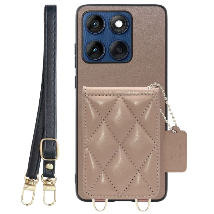 [ LOOF SWEET-SHELL SHOULDER  ] motorola edge 60 モトローラ XT2507-3 XT2507-6 スマホケース キルティング加工のカードケース付き ロングストラップ付き マグネット内蔵 カード収納 本革 [ motorola edge 60 ]