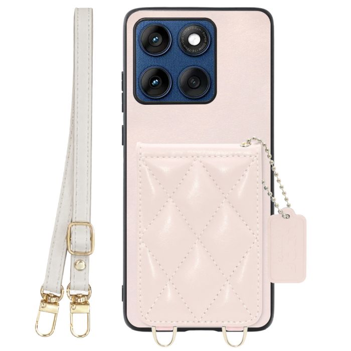 [ LOOF SWEET-SHELL SHOULDER  ] motorola edge 60 モトローラ XT2507-3 XT2507-6 スマホケース キルティング加工のカードケース付き ロングストラップ付き マグネット内蔵 カード収納 本革 [ motorola edge 60 ]