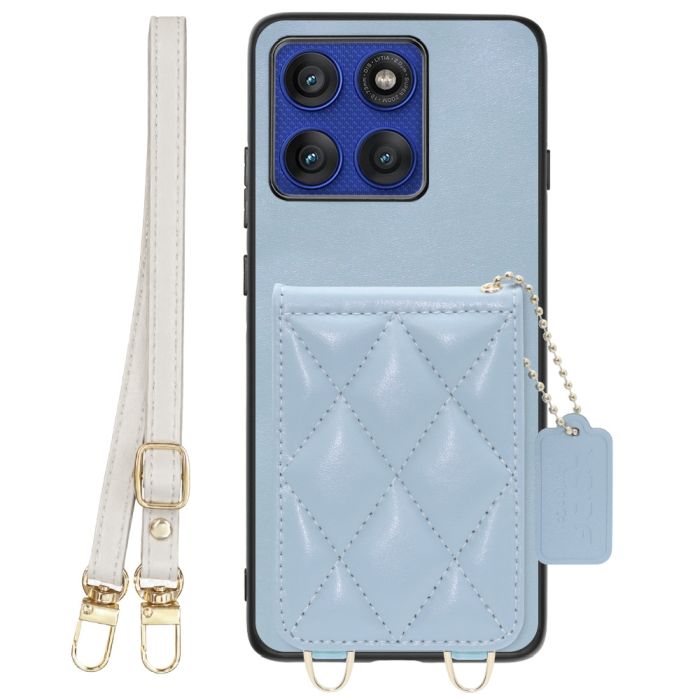 [ LOOF SWEET-SHELL SHOULDER  ] motorola edge 60 pro / 60s pro  スマホケース キルティング加工のカードケース付き ロングストラップ付き マグネット内蔵 カード収納 本革 [ motorola edge 60 pro / 60s pro ]