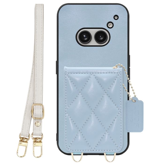 [ LOOF SWEET-SHELL SHOULDER  ] Nothing Phone (2a)  スマホケース キルティング加工のカードケース付き ロングストラップ付き マグネット内蔵 カード収納 本革 [ Nothing Phone (2a) ]