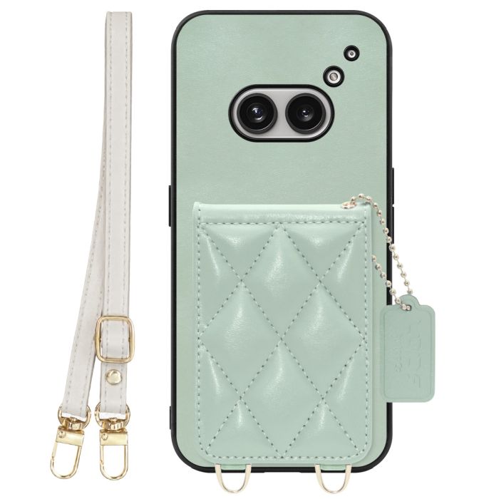 [ LOOF SWEET-SHELL SHOULDER  ] Nothing Phone (2a)  スマホケース キルティング加工のカードケース付き ロングストラップ付き マグネット内蔵 カード収納 本革 [ Nothing Phone (2a) ]