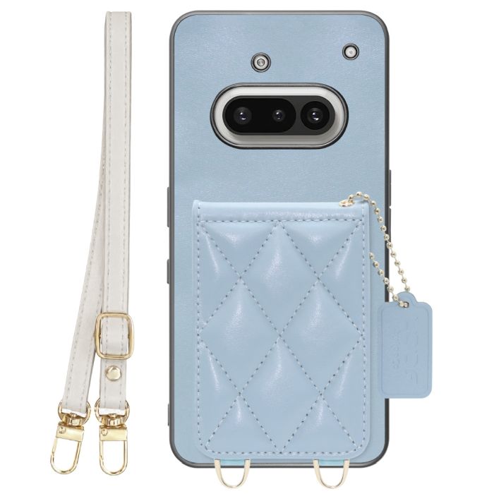 [ LOOF SWEET-SHELL SHOULDER  ] Nothing Phone (3a) Phone 3a スマホケース キルティング加工のカードケース付き ロングストラップ付き マグネット内蔵 カード収納 本革 [ Nothing Phone (3a) ]