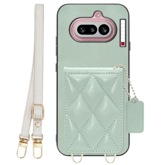 [ LOOF SWEET-SHELL SHOULDER  ] Nothing Phone (4a) A069 スマホケース キルティング加工のカードケース付き ロングストラップ付き マグネット内蔵 カード収納 本革 [ Nothing Phone (4a) ]