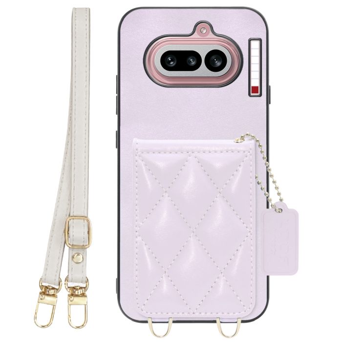 [ LOOF SWEET-SHELL SHOULDER  ] Nothing Phone (4a) A069 スマホケース キルティング加工のカードケース付き ロングストラップ付き マグネット内蔵 カード収納 本革 [ Nothing Phone (4a) ]