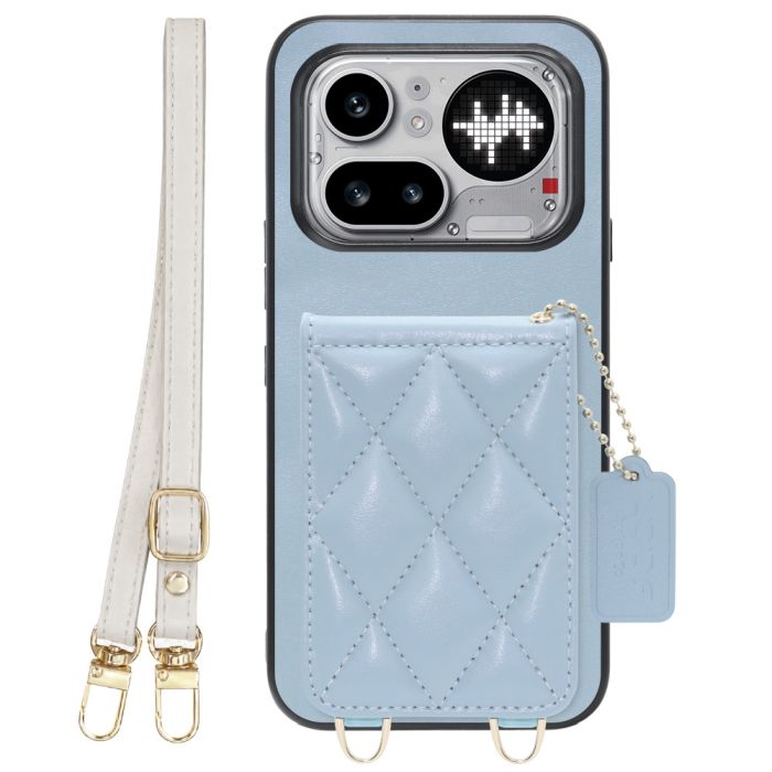 [ LOOF SWEET-SHELL SHOULDER  ] Nothing Phone (4a) Pro A069P スマホケース キルティング加工のカードケース付き ロングストラップ付き マグネット内蔵 カード収納 本革 [ Nothing Phone (4a) Pro ]