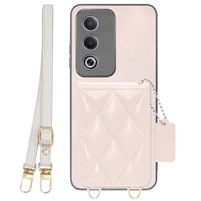[ LOOF SWEET-SHELL SHOULDER  ] OPPO A3 5G CPH2639 スマホケース キルティング加工のカードケース付き ロングストラップ付き マグネット内蔵 カード収納 本革 [ OPPO A3 5G ]
