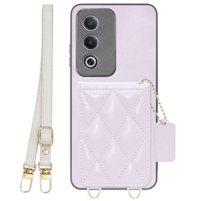[ LOOF SWEET-SHELL SHOULDER  ] OPPO A3 5G CPH2639 スマホケース キルティング加工のカードケース付き ロングストラップ付き マグネット内蔵 カード収納 本革 [ OPPO A3 5G ]