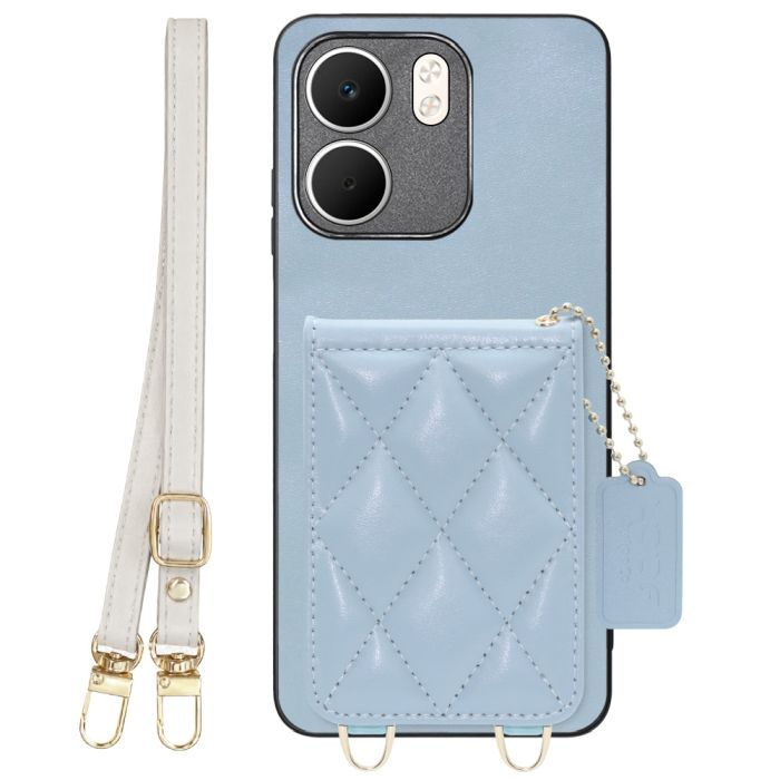 [ LOOF SWEET-SHELL SHOULDER  ] OPPO A5x オッポ スマホケース キルティング加工のカードケース付き ロングストラップ付き マグネット内蔵 カード収納 本革 [ OPPO A5x 用 ]