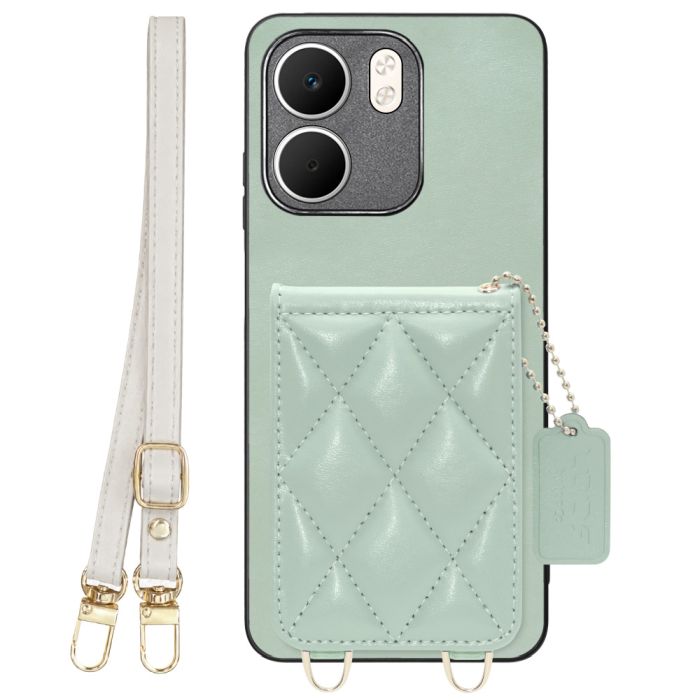 [ LOOF SWEET-SHELL SHOULDER  ] OPPO A5x オッポ スマホケース キルティング加工のカードケース付き ロングストラップ付き マグネット内蔵 カード収納 本革 [ OPPO A5x 用 ]