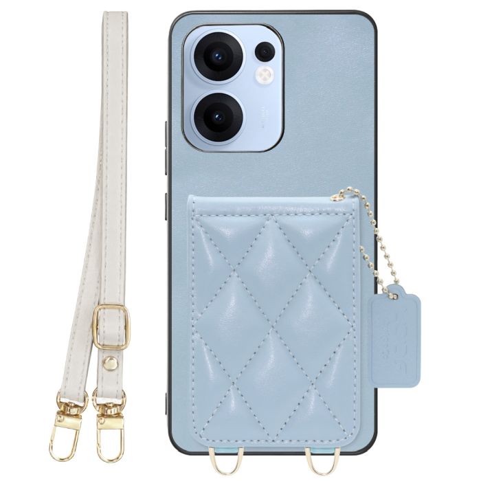 [ LOOF SWEET-SHELL SHOULDER  ] OPPO Reno13 A  スマホケース キルティング加工のカードケース付き ロングストラップ付き マグネット内蔵 カード収納 本革 [ OPPO Reno13 A ]