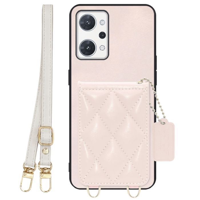 [ LOOF SWEET-SHELL SHOULDER  ] OPPO Reno7 A / Reno9 A OPG04 / CPH2523 reno7a reno 7a reno9a reno 9a スマホケース キルティング加工のカードケース付き ロングストラップ付き マグネット内蔵 カード収納 本革 [ OPPO Reno7 A / Reno9 A ]