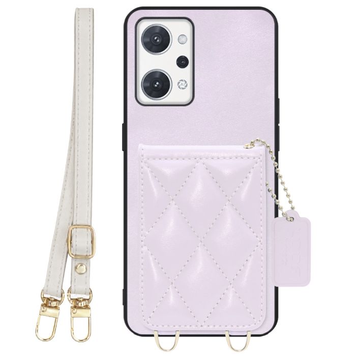 [ LOOF SWEET-SHELL SHOULDER  ] OPPO Reno7 A / Reno9 A OPG04 / CPH2523 reno7a reno 7a reno9a reno 9a スマホケース キルティング加工のカードケース付き ロングストラップ付き マグネット内蔵 カード収納 本革 [ OPPO Reno7 A / Reno9 A ]