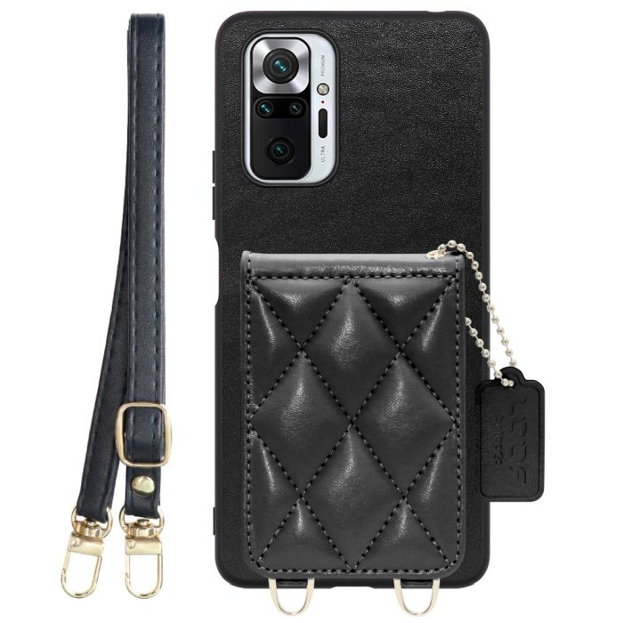 [ LOOF SWEET-SHELL SHOULDER  ] Xiaomi Redmi Note 10 Pro redminote10pro note10pro redminote 10pro スマホケース キルティング加工のカードケース付き ロングストラップ付き マグネット内蔵 カード収納 本革 [ Redmi Note 10 Pro ]