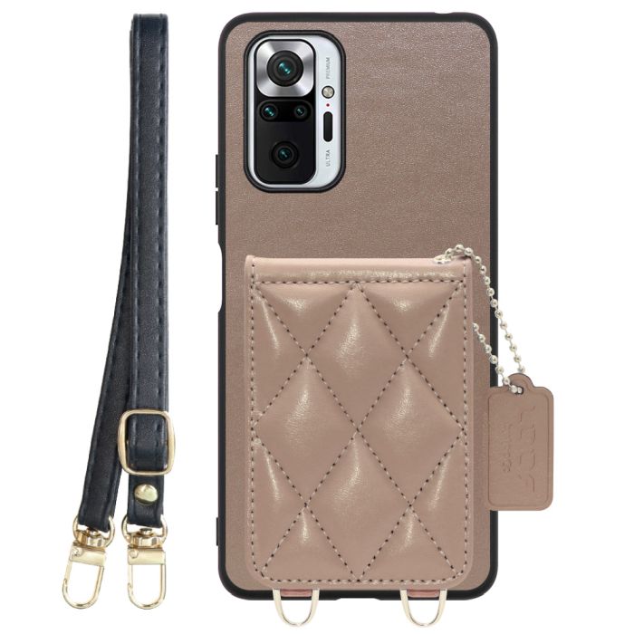 [ LOOF SWEET-SHELL SHOULDER  ] Xiaomi Redmi Note 10 Pro redminote10pro note10pro redminote 10pro スマホケース キルティング加工のカードケース付き ロングストラップ付き マグネット内蔵 カード収納 本革 [ Redmi Note 10 Pro ]