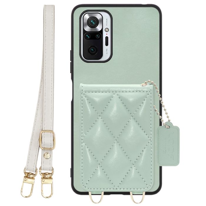 [ LOOF SWEET-SHELL SHOULDER  ] Xiaomi Redmi Note 10 Pro redminote10pro note10pro redminote 10pro スマホケース キルティング加工のカードケース付き ロングストラップ付き マグネット内蔵 カード収納 本革 [ Redmi Note 10 Pro ]
