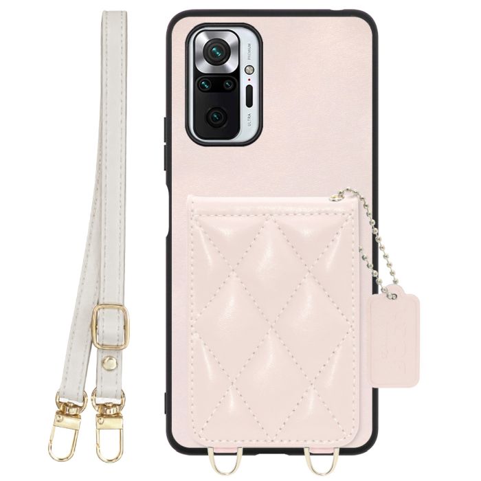[ LOOF SWEET-SHELL SHOULDER  ] Xiaomi Redmi Note 10 Pro redminote10pro note10pro redminote 10pro スマホケース キルティング加工のカードケース付き ロングストラップ付き マグネット内蔵 カード収納 本革 [ Redmi Note 10 Pro ]