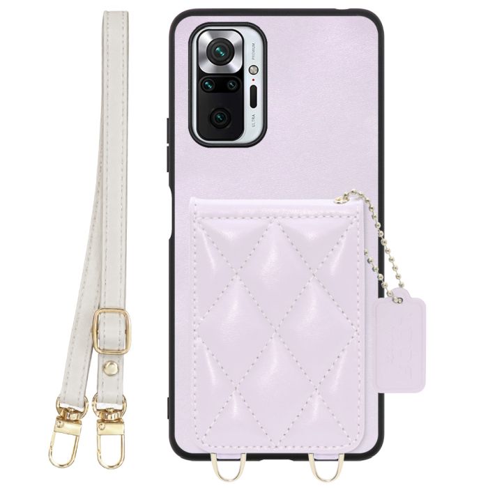[ LOOF SWEET-SHELL SHOULDER  ] Xiaomi Redmi Note 10 Pro redminote10pro note10pro redminote 10pro スマホケース キルティング加工のカードケース付き ロングストラップ付き マグネット内蔵 カード収納 本革 [ Redmi Note 10 Pro ]