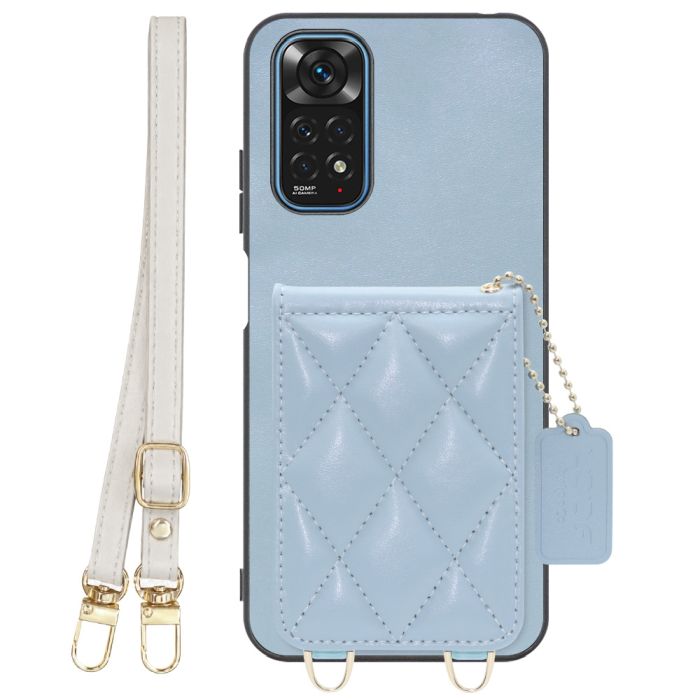 [ LOOF SWEET-SHELL SHOULDER  ] Xiaomi Redmi Note 11 redminote11 note11 スマホケース キルティング加工のカードケース付き ロングストラップ付き マグネット内蔵 カード収納 本革 [ Redmi Note 11 ]