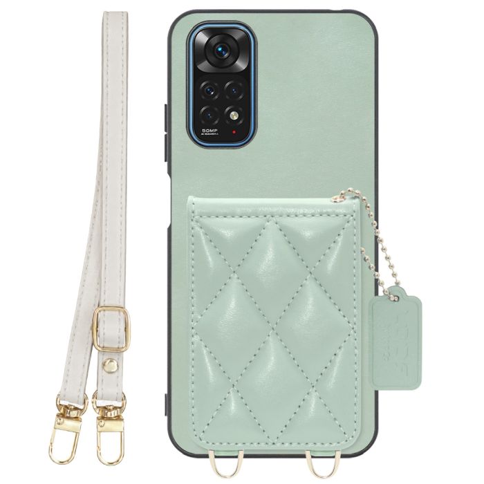 [ LOOF SWEET-SHELL SHOULDER  ] Xiaomi Redmi Note 11 redminote11 note11 スマホケース キルティング加工のカードケース付き ロングストラップ付き マグネット内蔵 カード収納 本革 [ Redmi Note 11 ]