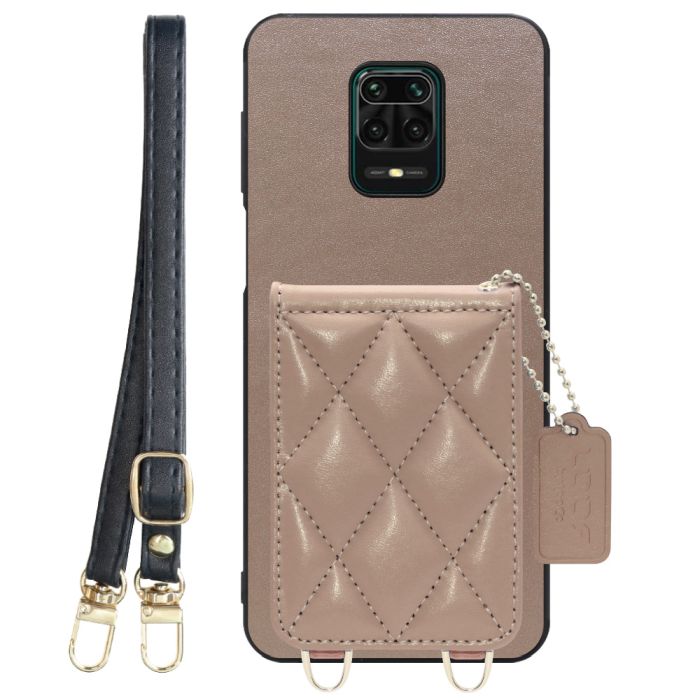[ LOOF SWEET-SHELL SHOULDER  ] Xiaomi Redmi Note 9S redminote9s note9S redminote スマホケース キルティング加工のカードケース付き ロングストラップ付き マグネット内蔵 カード収納 本革 [ Redmi Note 9S ]