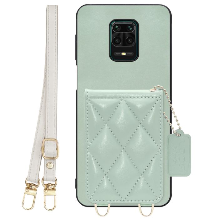 [ LOOF SWEET-SHELL SHOULDER  ] Xiaomi Redmi Note 9S redminote9s note9S redminote スマホケース キルティング加工のカードケース付き ロングストラップ付き マグネット内蔵 カード収納 本革 [ Redmi Note 9S ]