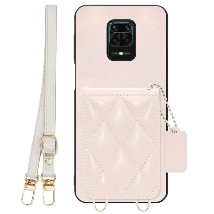 [ LOOF SWEET-SHELL SHOULDER  ] Xiaomi Redmi Note 9S redminote9s note9S redminote スマホケース キルティング加工のカードケース付き ロングストラップ付き マグネット内蔵 カード収納 本革 [ Redmi Note 9S ]