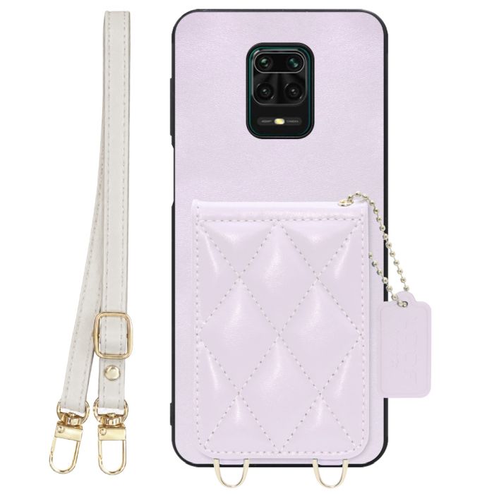 [ LOOF SWEET-SHELL SHOULDER  ] Xiaomi Redmi Note 9S redminote9s note9S redminote スマホケース キルティング加工のカードケース付き ロングストラップ付き マグネット内蔵 カード収納 本革 [ Redmi Note 9S ]