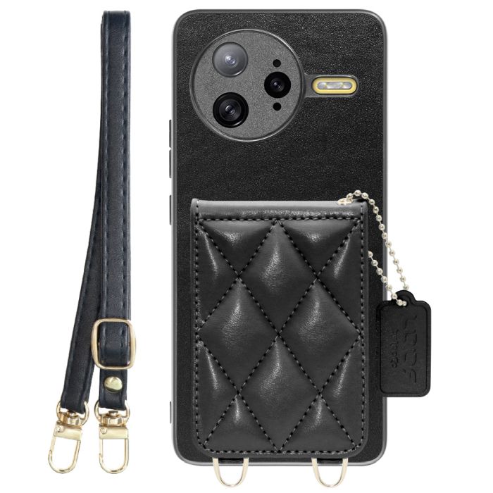 [ LOOF SWEET-SHELL SHOULDER  ] POCO F7 Ultra Xiaomi シャオミ スマホケース キルティング加工のカードケース付き ロングストラップ付き マグネット内蔵 カード収納 本革 [ POCO F7 Ultra ]